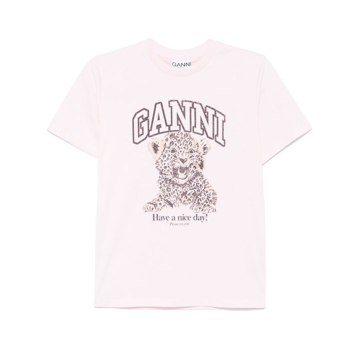 Ganni T Shirts - Pink | Wanan Luxury