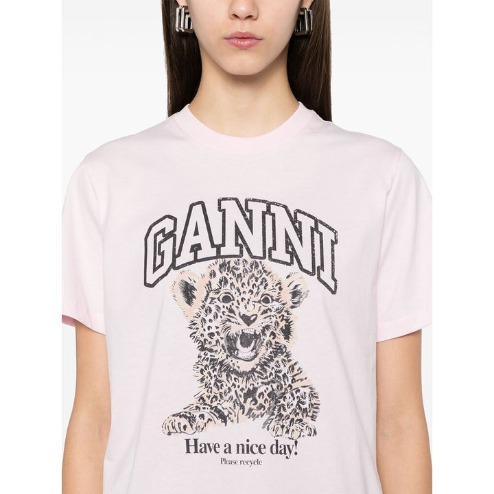Ganni T Shirts - Pink | Wanan Luxury