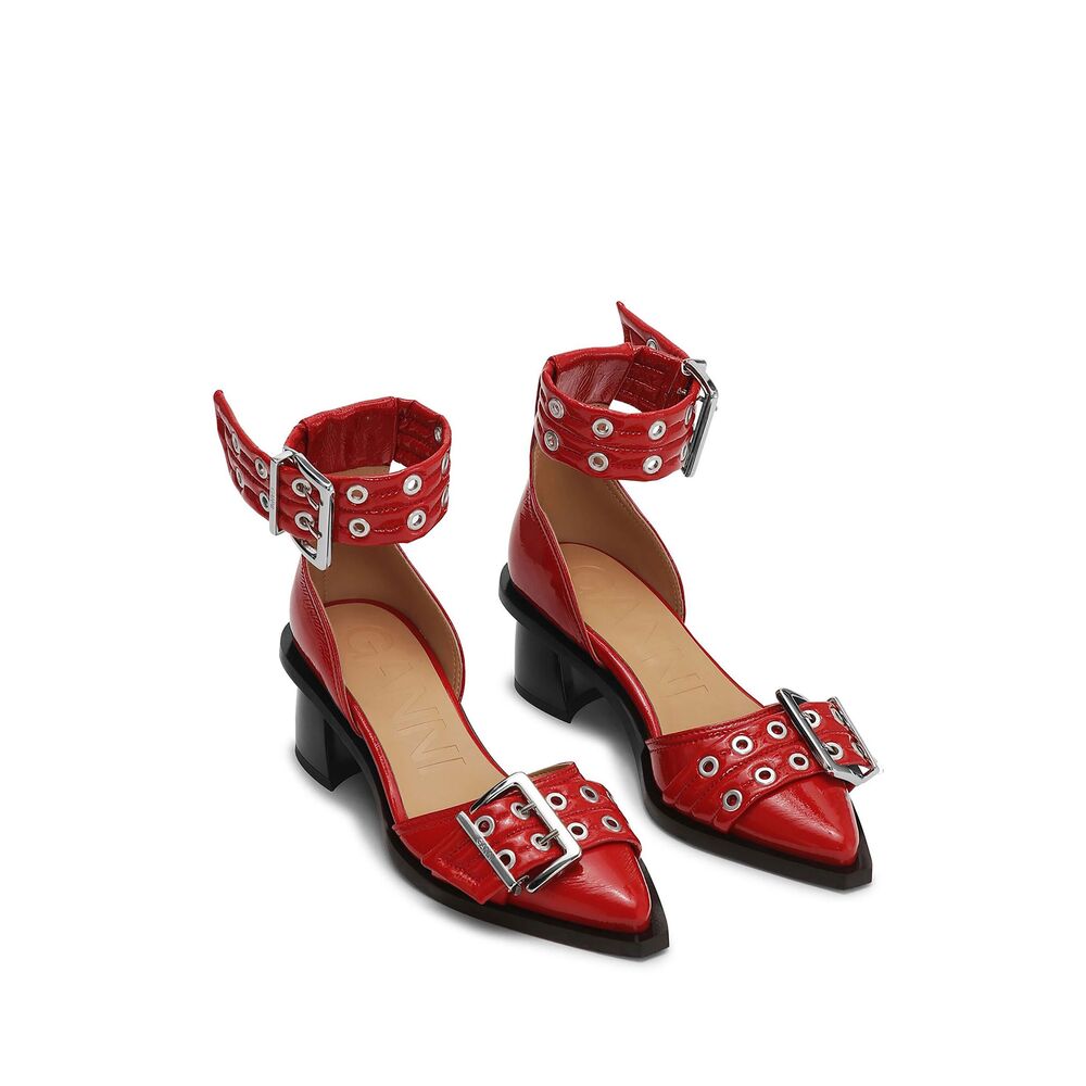 Ganni Decollete - Rosso | Wanan Luxury