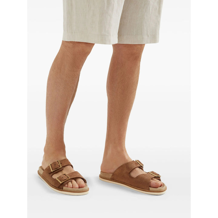 Brunello Cucinelli Slippers - Brown | Wanan Luxury