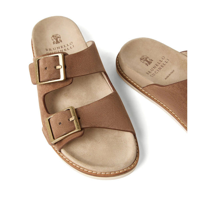 Brunello Cucinelli Slippers - Brown | Wanan Luxury