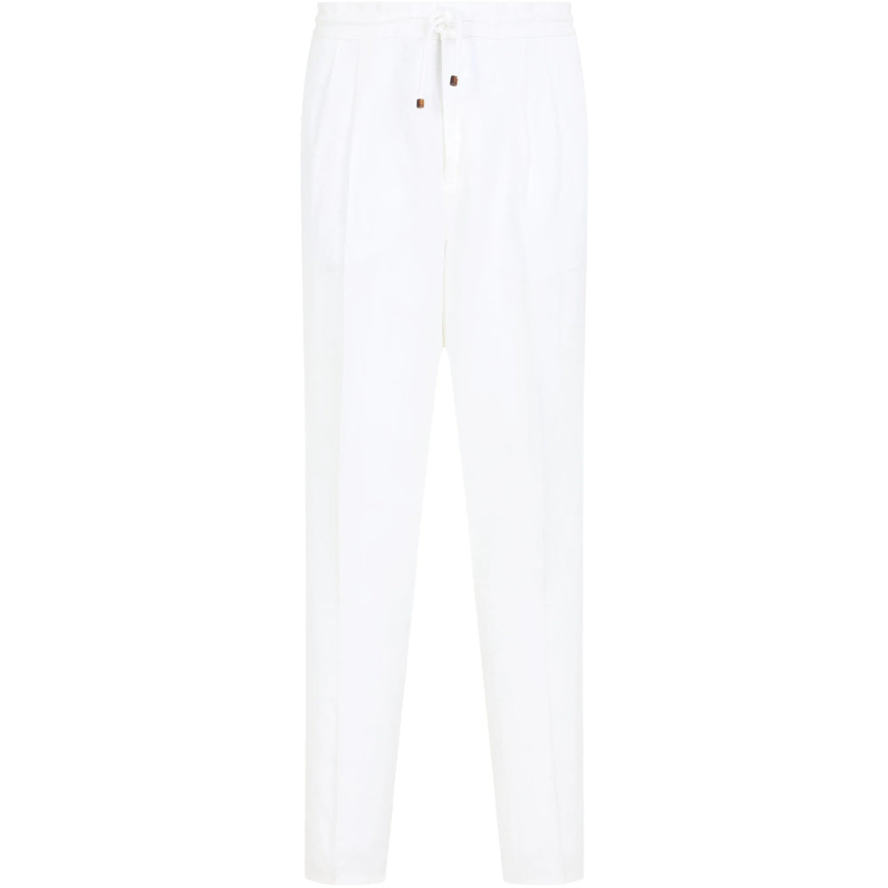 Brunello Cucinelli White Pants - White | Wanan Luxury