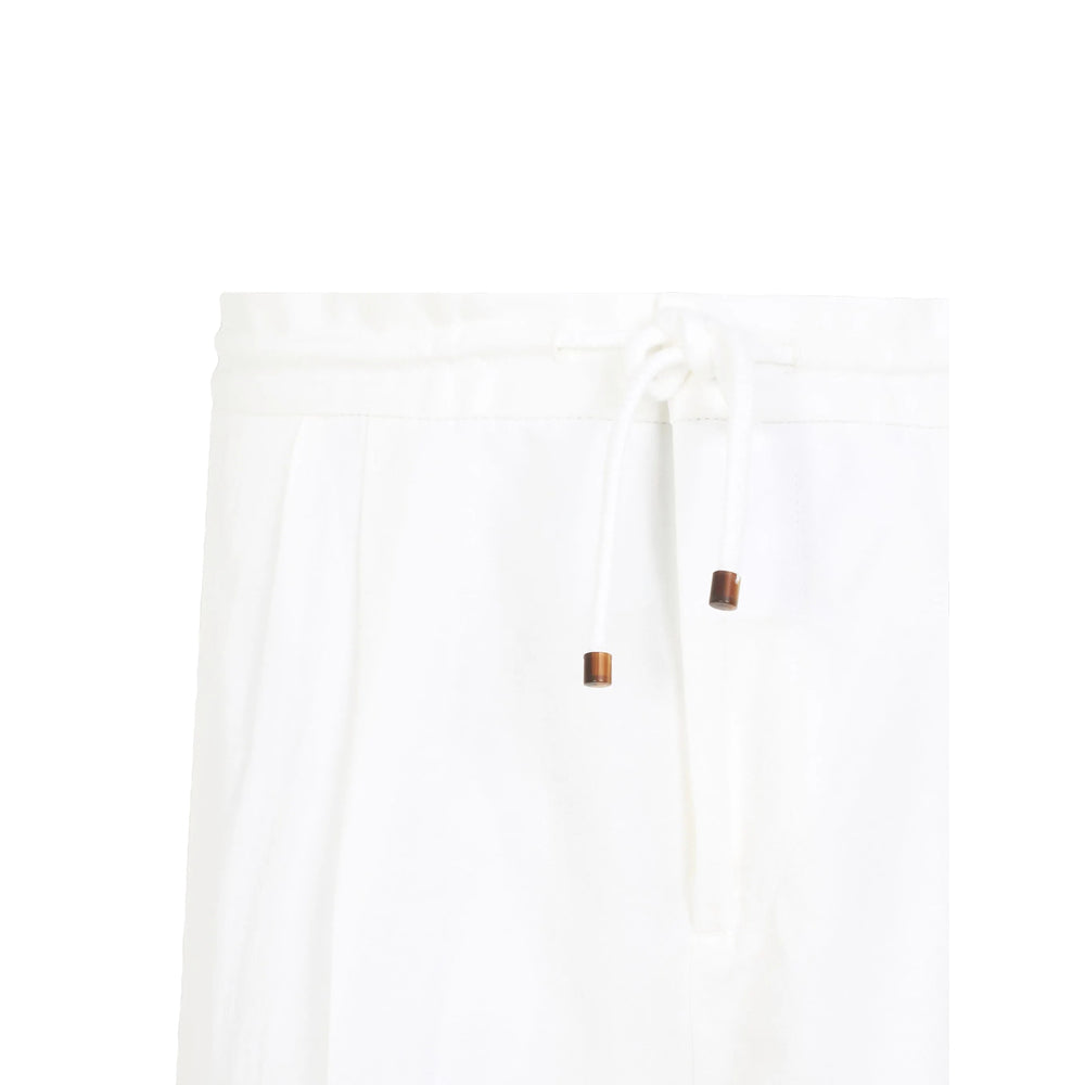 Brunello Cucinelli White Pants - White | Wanan Luxury