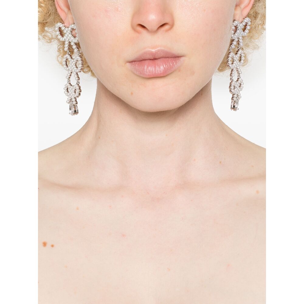 Self-Portrait Silver Earrings - Silver | Wanan Luxury