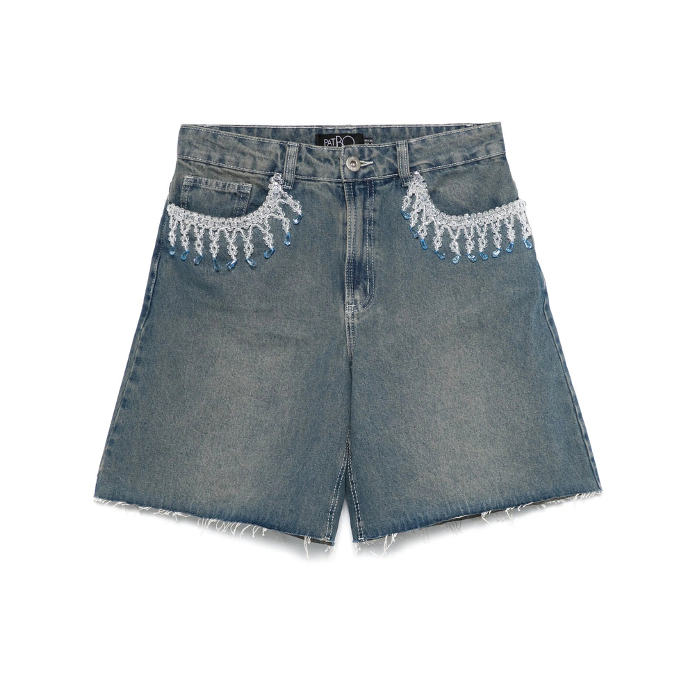 Patbo Cotton Shorts - Blue | Wanan Luxury