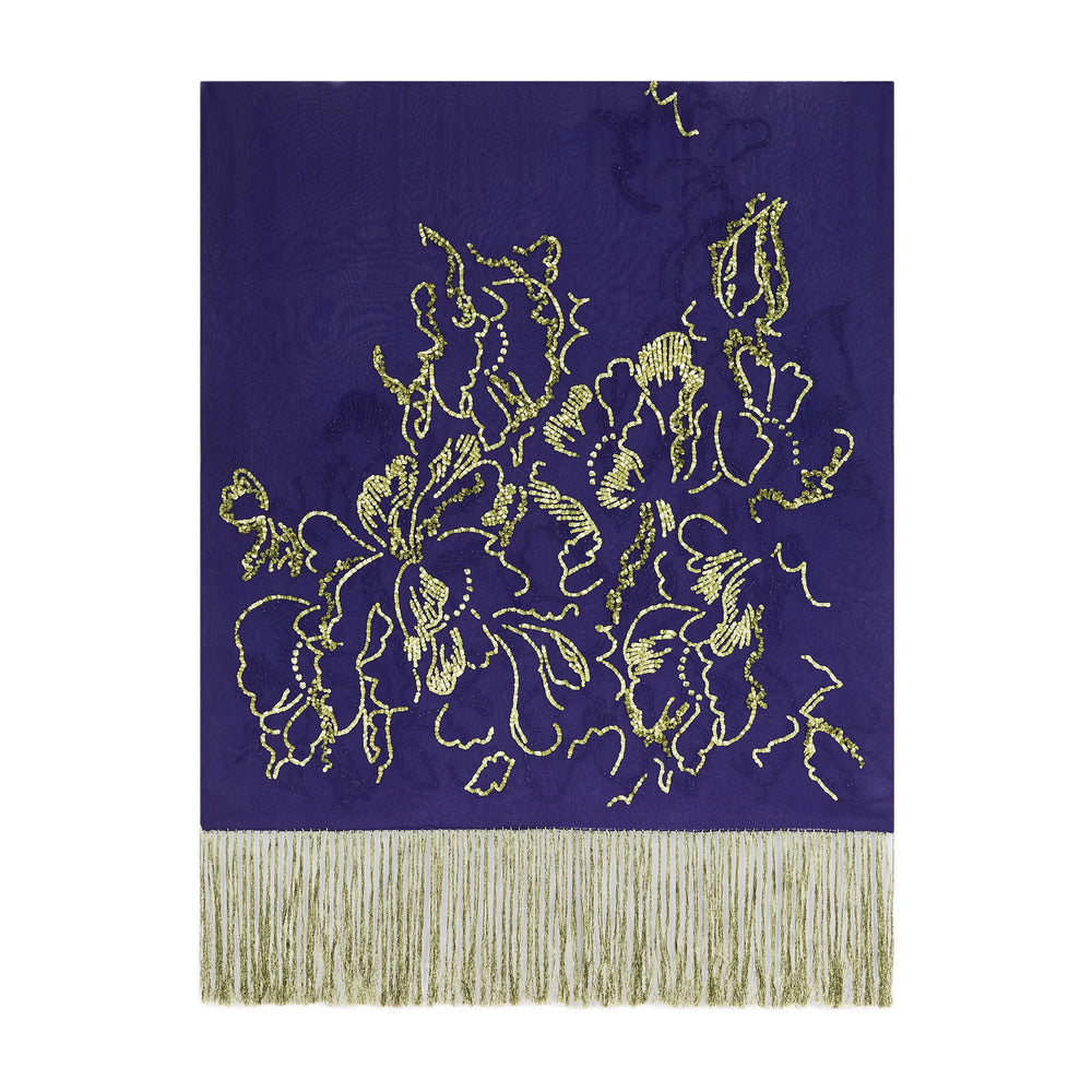 Dries Van Noten Silk Scarves & Gloves - Purple, Yellow | Wanan Luxury