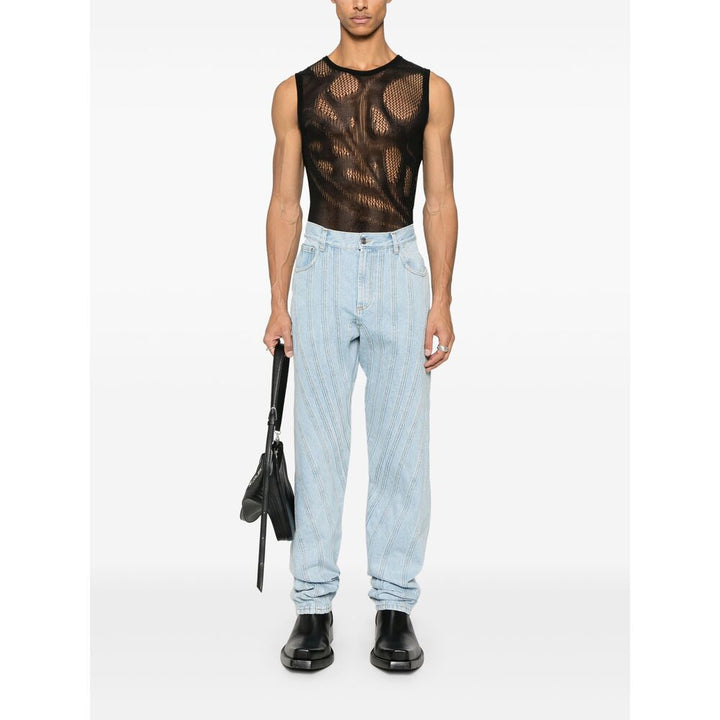 Mugler Pantaloni - Blu | Wanan Luxury