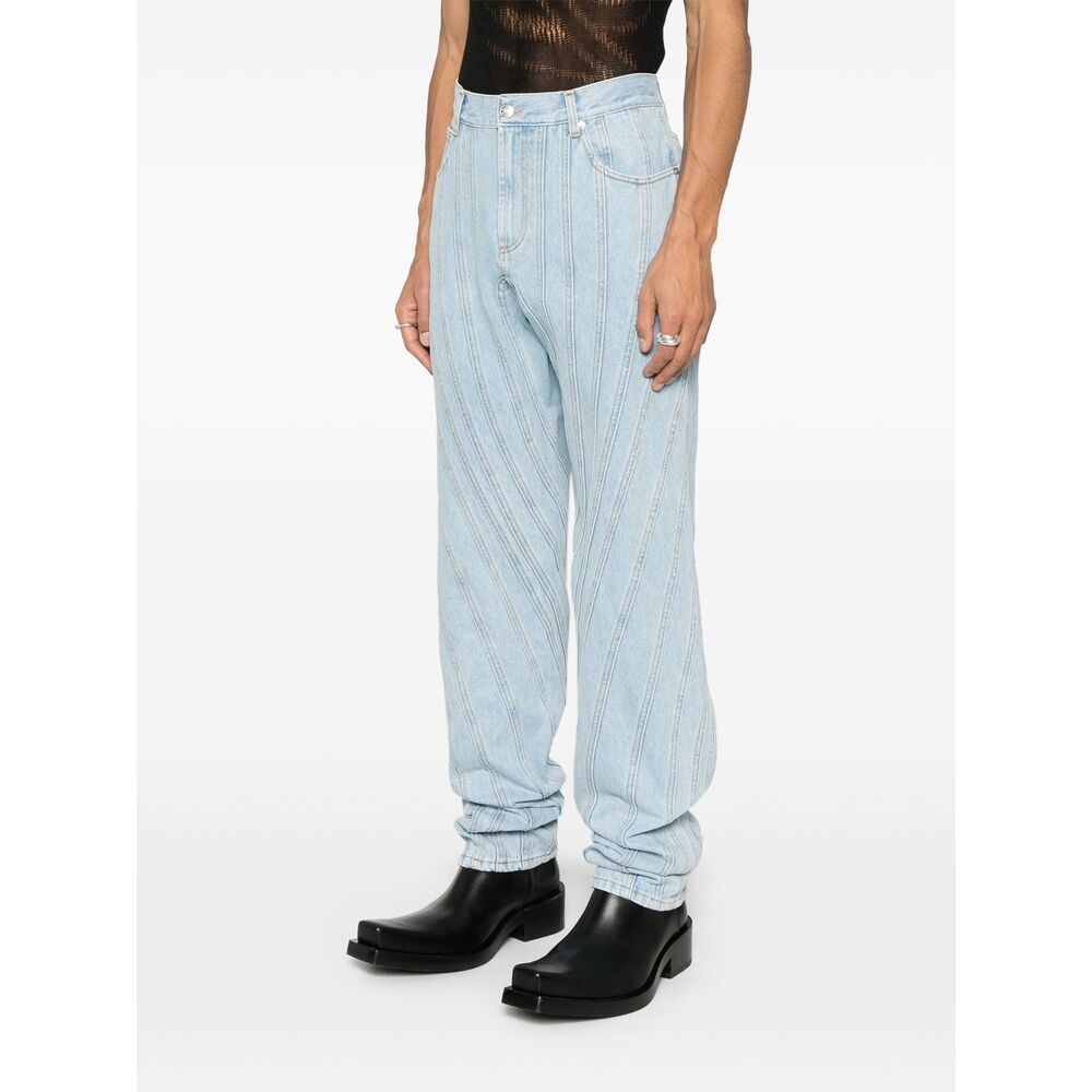 Mugler Pantaloni - Blu | Wanan Luxury