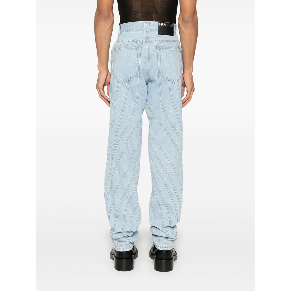 Mugler Pantaloni - Blu | Wanan Luxury