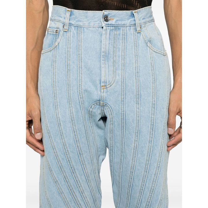Mugler Pantaloni - Blu | Wanan Luxury