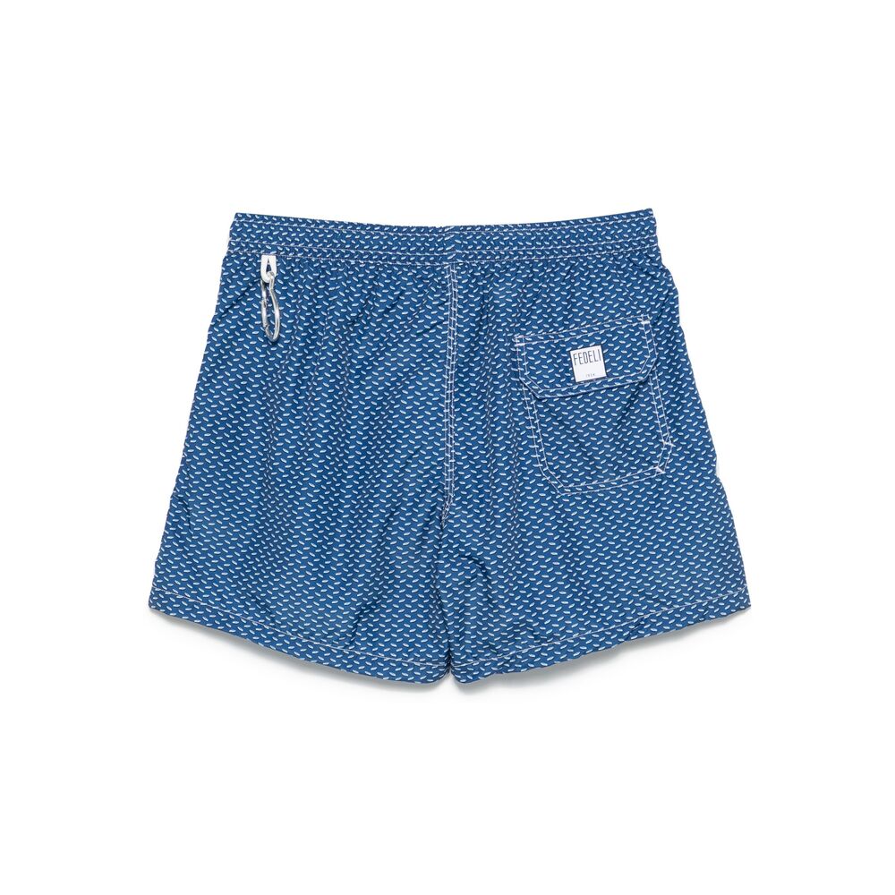 Fedeli Polyester Beachwear - Blue | Wanan Luxury