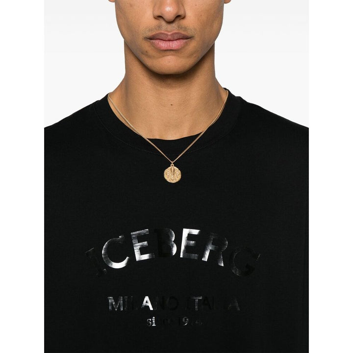 Iceberg Cotton T Shirts - Black | Wanan Luxury