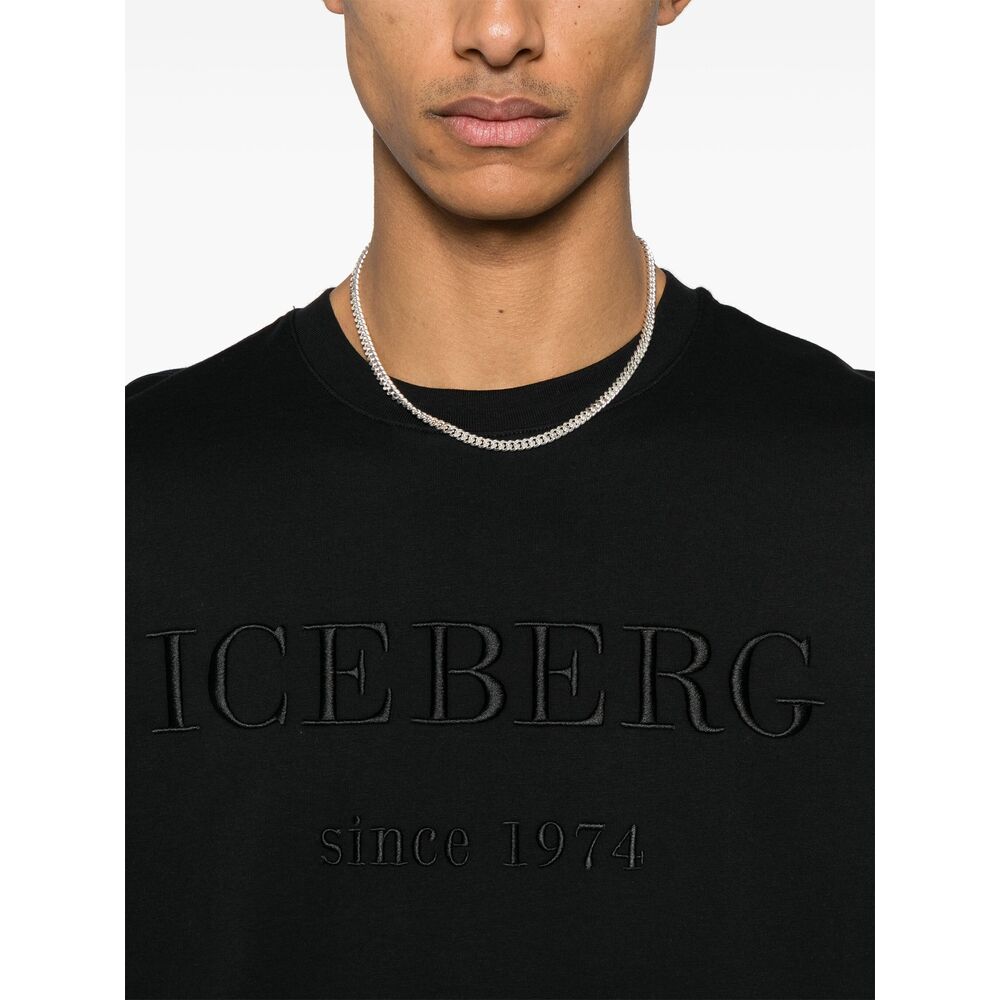 Iceberg Cotton T Shirts - Black | Wanan Luxury