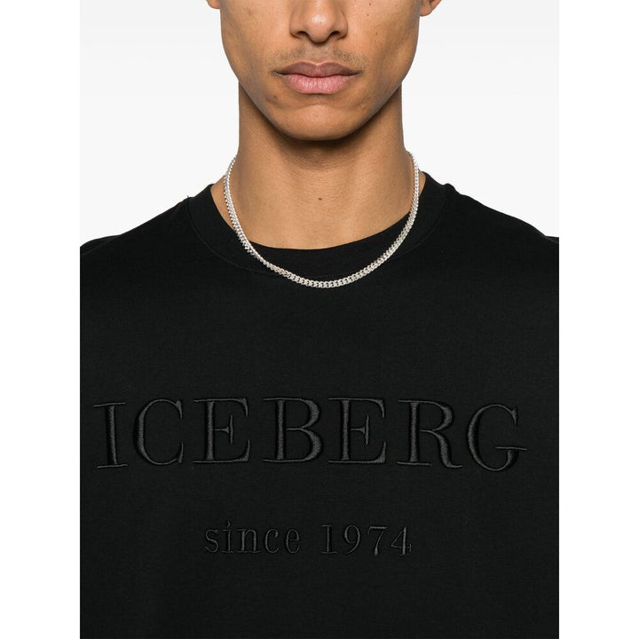 Iceberg Cotton T Shirts - Black | Wanan Luxury