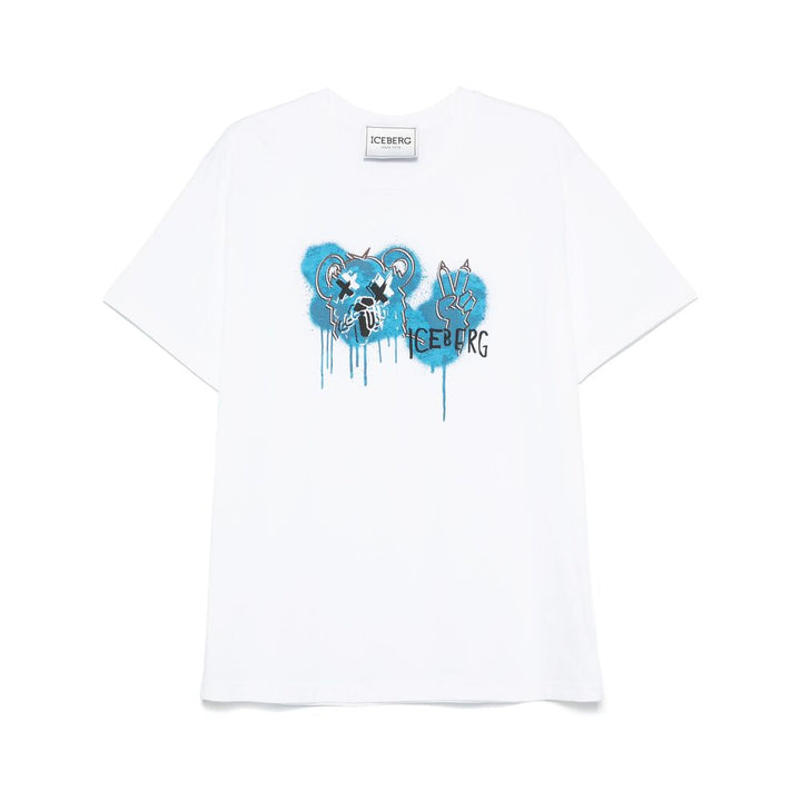 Iceberg Cotton T Shirts - White | Wanan Luxury