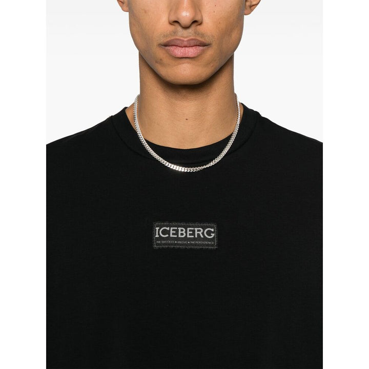 Iceberg Cotton T Shirts - Black | Wanan Luxury