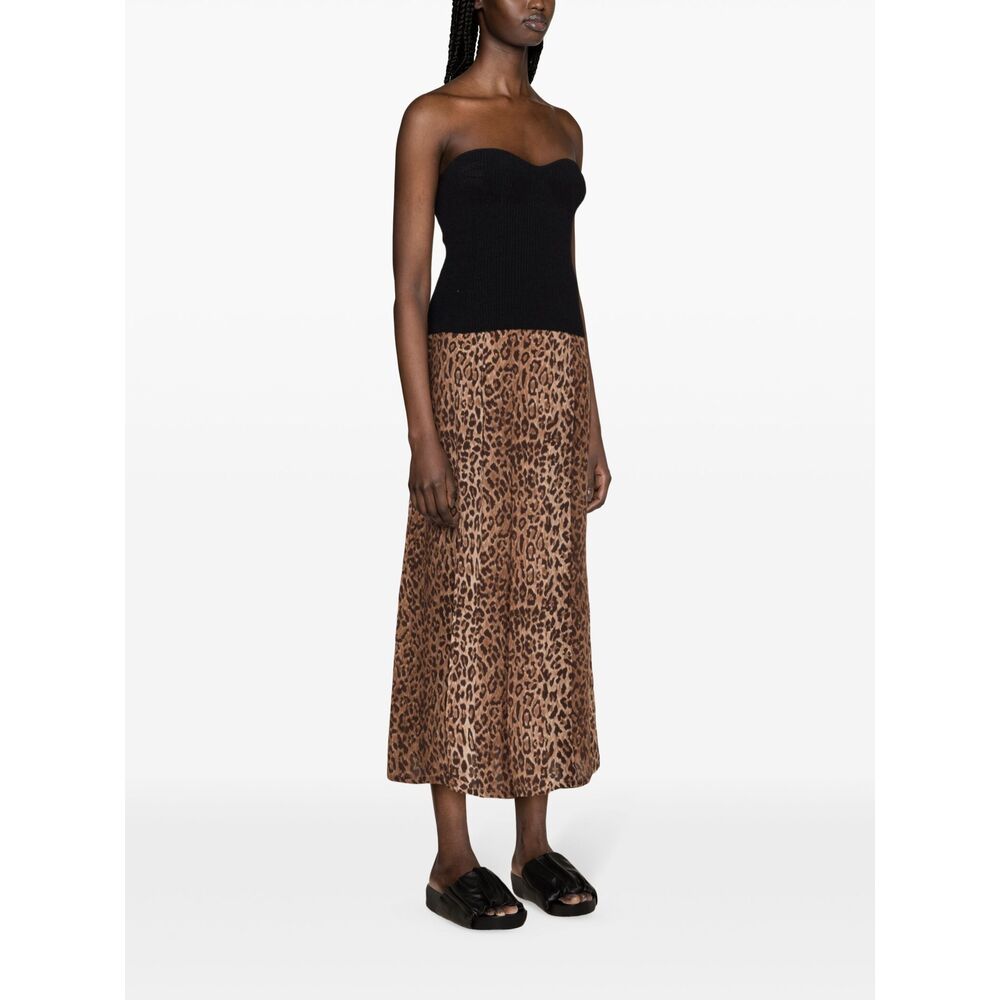 Rixo London Silk Skirts - Brown | Wanan Luxury