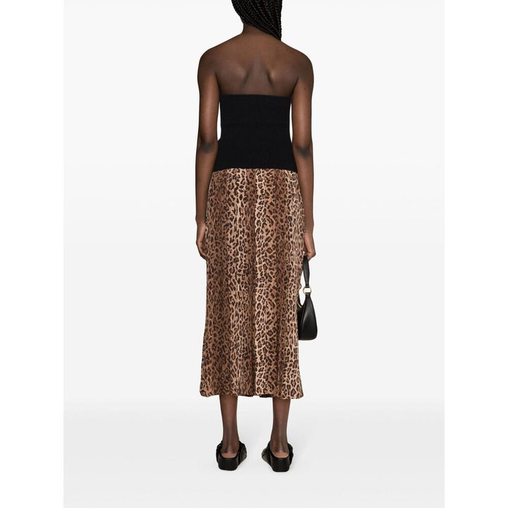 Rixo London Silk Skirts - Brown | Wanan Luxury