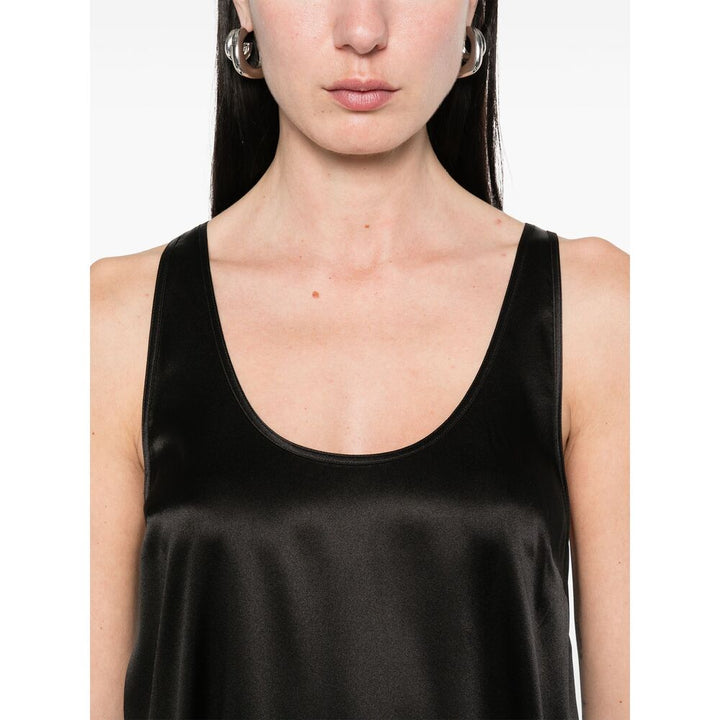 Pinko Silk Tops - Black | Wanan Luxury