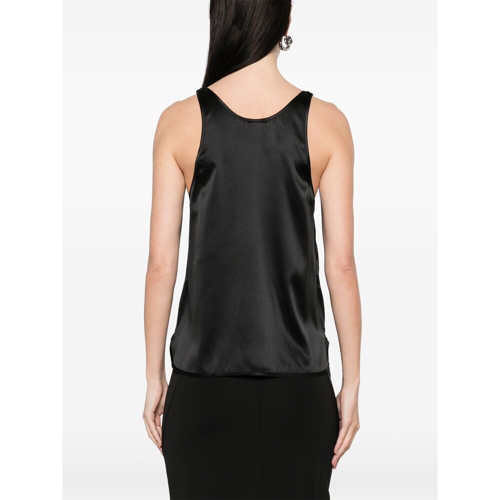 Pinko Silk Tops - Black | Wanan Luxury