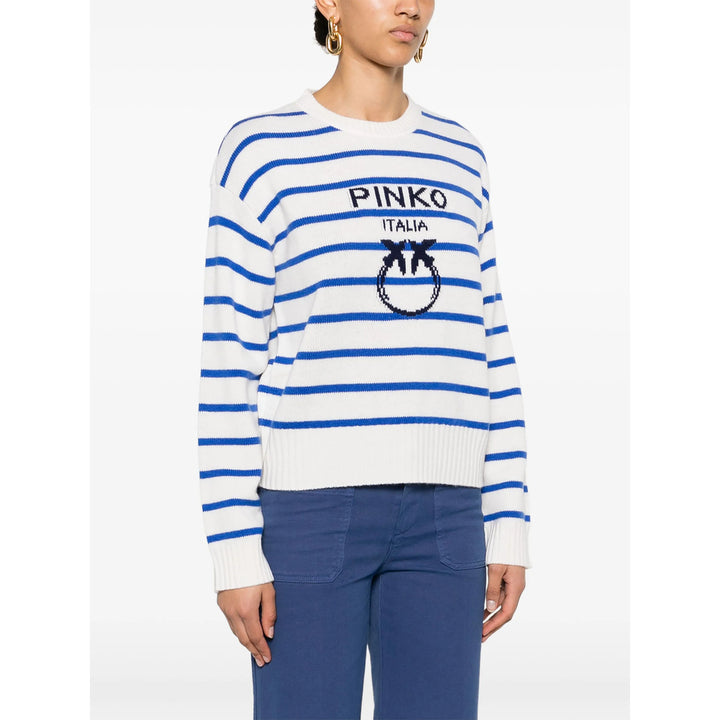 Pinko Wool Sweaters - White, Blue | Wanan Luxury