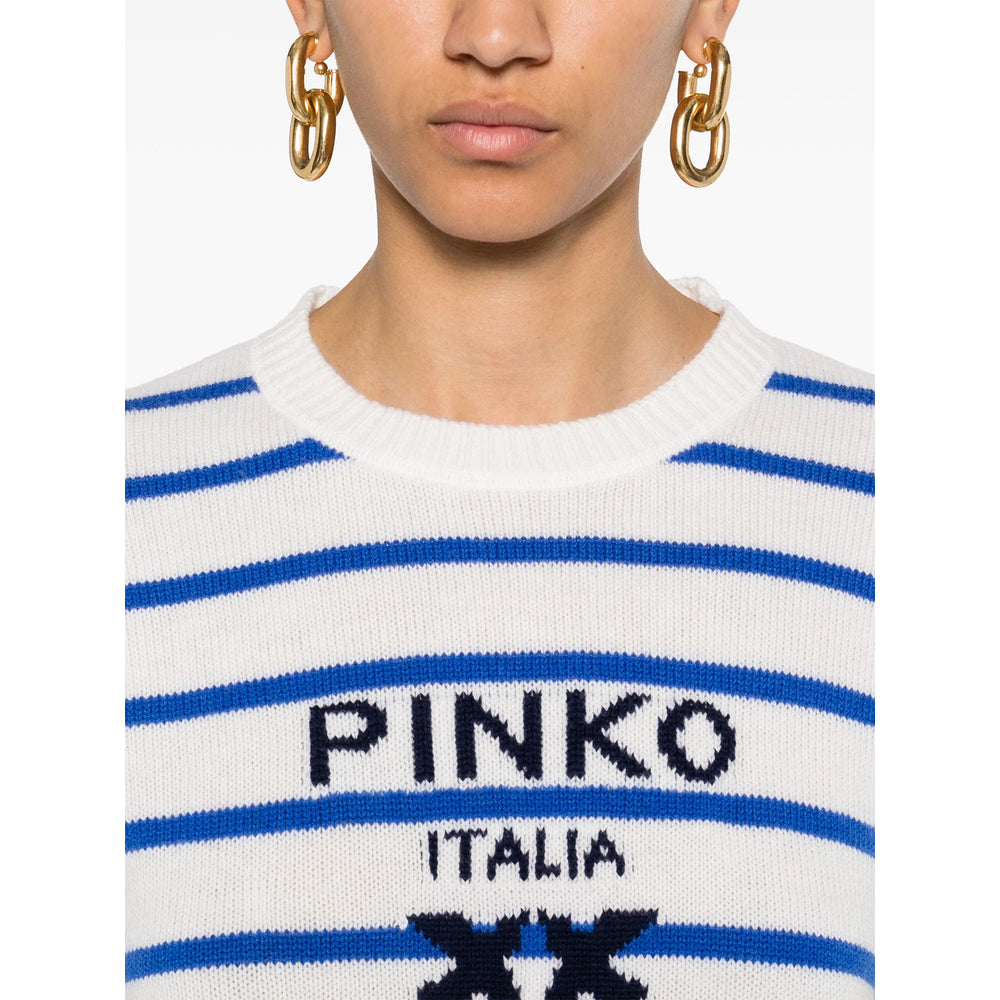 Pinko Wool Sweaters - White, Blue | Wanan Luxury