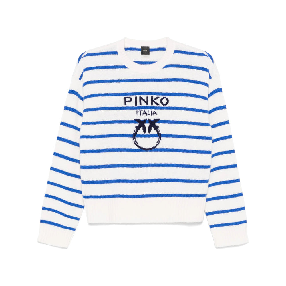 Pinko Wool Sweaters - White, Blue | Wanan Luxury