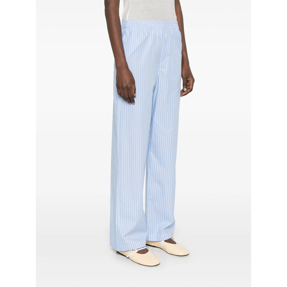Riviera Pantaloni - Blu, Bianco | Wanan Luxury