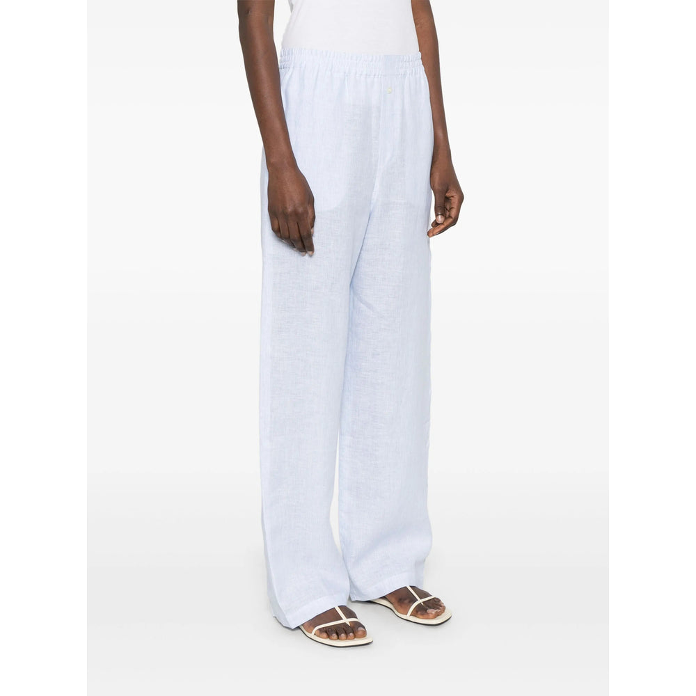 Riviera Pantaloni - Blu, Bianco | Wanan Luxury