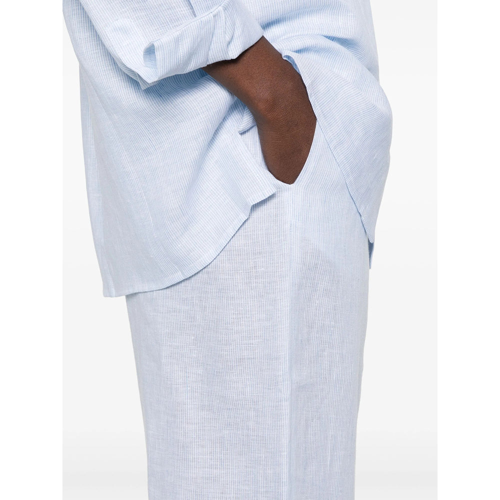 Riviera Pantaloni - Blu, Bianco | Wanan Luxury