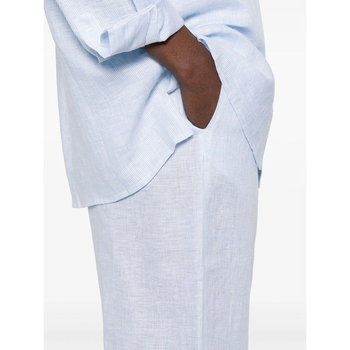 Riviera Pantaloni - Blu, Bianco | Wanan Luxury