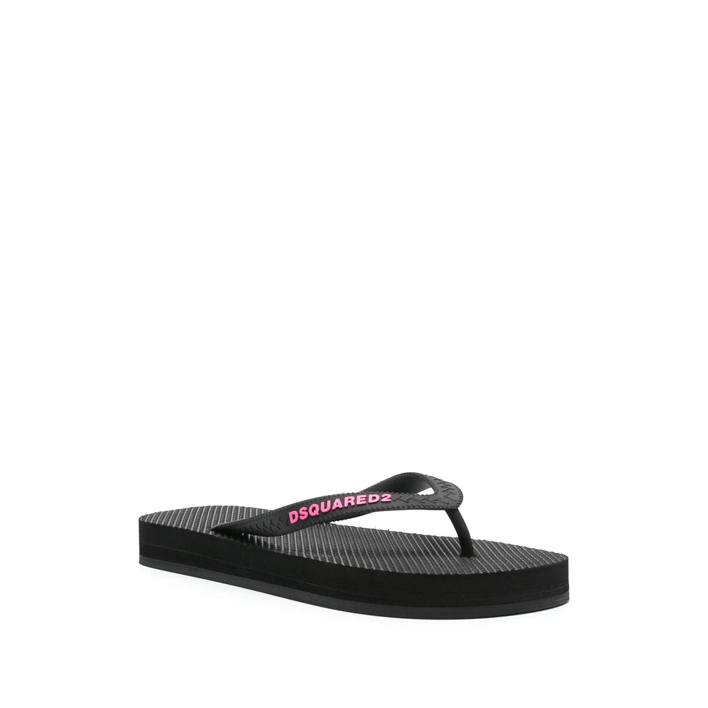 Dsquared2 Slippers - Black | Wanan Luxury