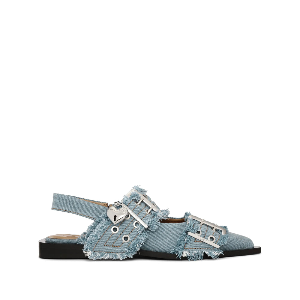 Ganni Ballerine - Blu | Wanan Luxury
