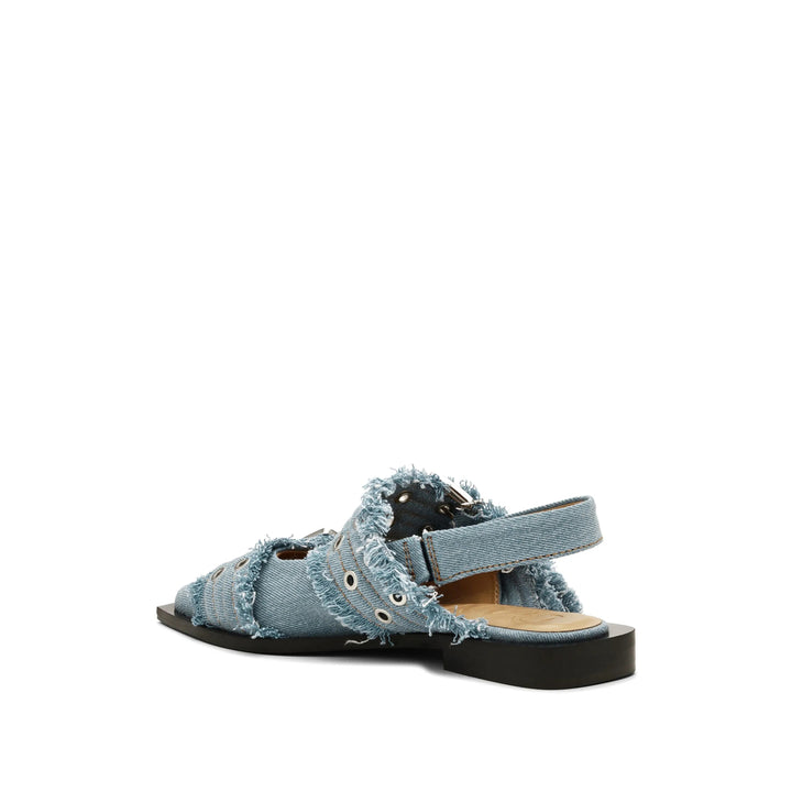 Ganni Ballerine - Blu | Wanan Luxury
