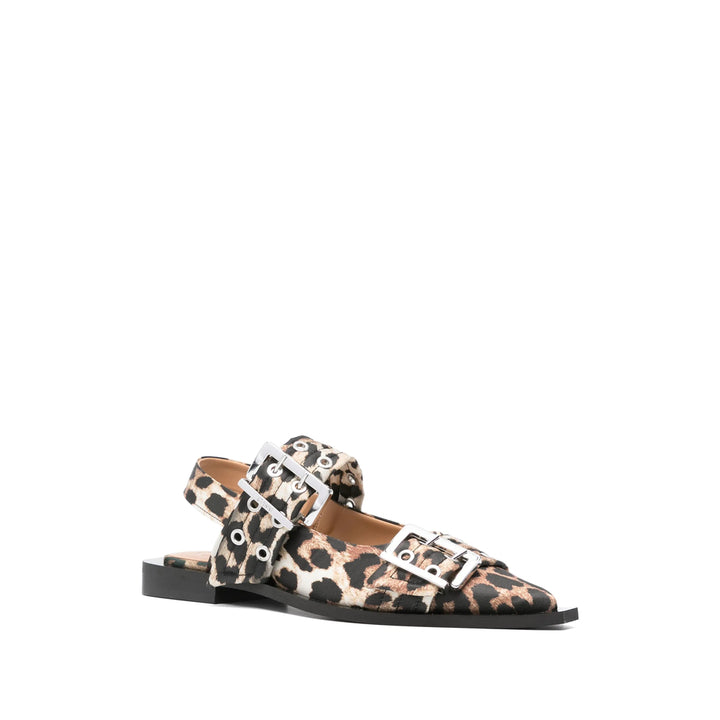 Ganni Ballerine - Marrone, Nero | Wanan Luxury