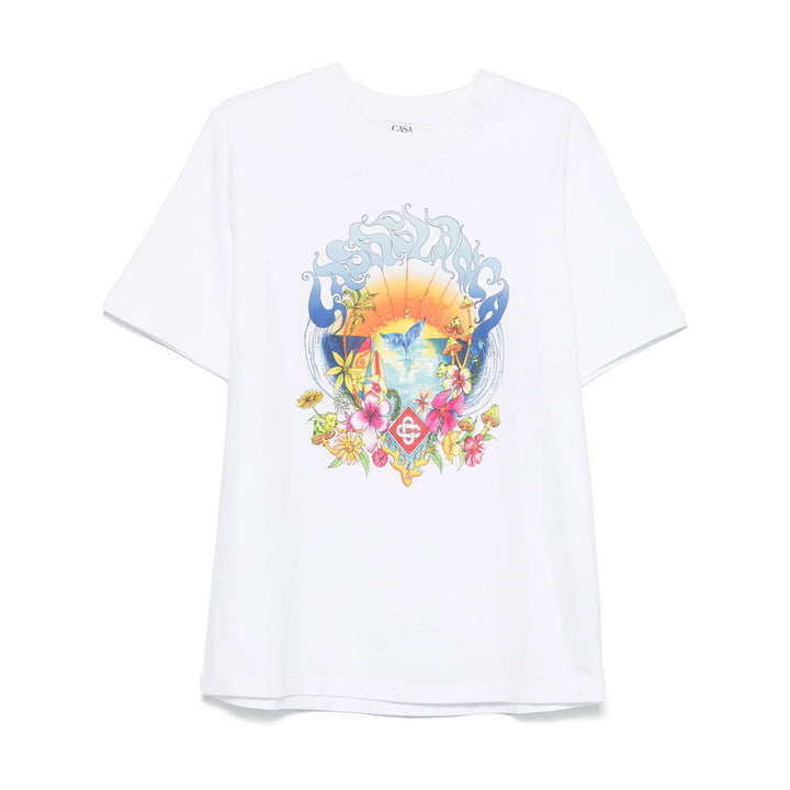 Casablanca T Shirt - Bianco | Wanan Luxury