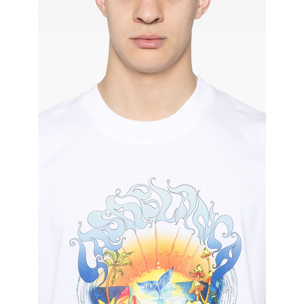 Casablanca T Shirt - Bianco | Wanan Luxury