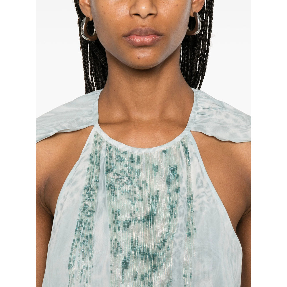 Blumarine Top - Blu | Wanan Luxury