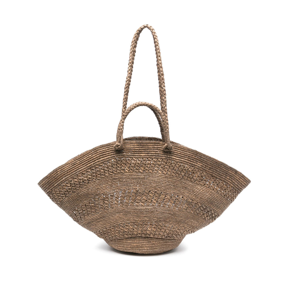 Ibeliv Silk Tote Bags - Brown | Wanan Luxury