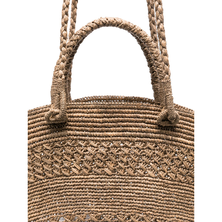 Ibeliv Silk Tote Bags - Brown | Wanan Luxury