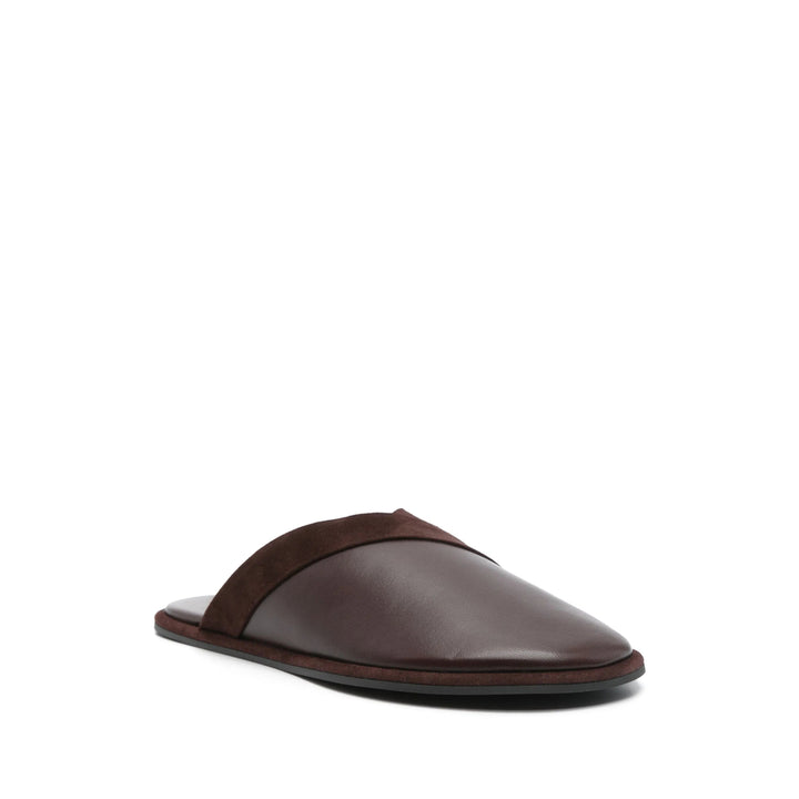 Neous Leather Mules - Brown | Wanan Luxury