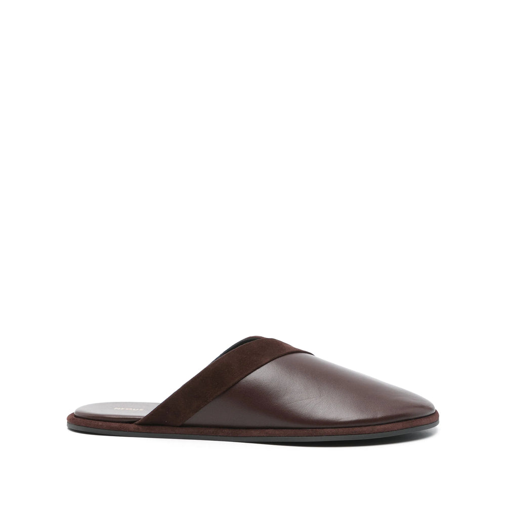 Neous Leather Mules - Brown | Wanan Luxury