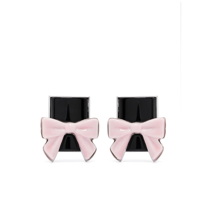 Shushu/Tong Earrings - Silver, Black | Wanan Luxury