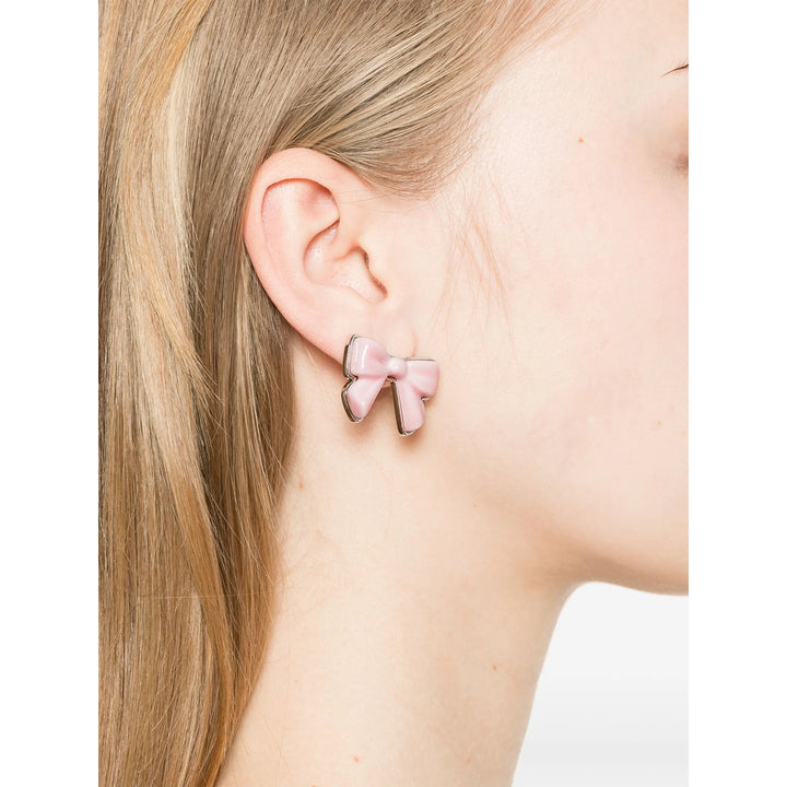 Shushu/Tong Earrings - Silver, Pink | Wanan Luxury