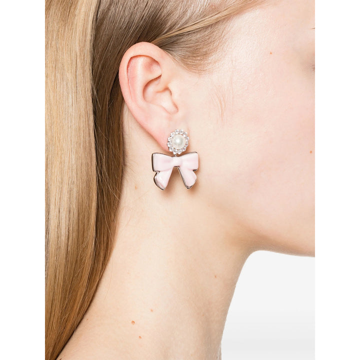 Shushu/Tong Earrings - Silver, Pink | Wanan Luxury