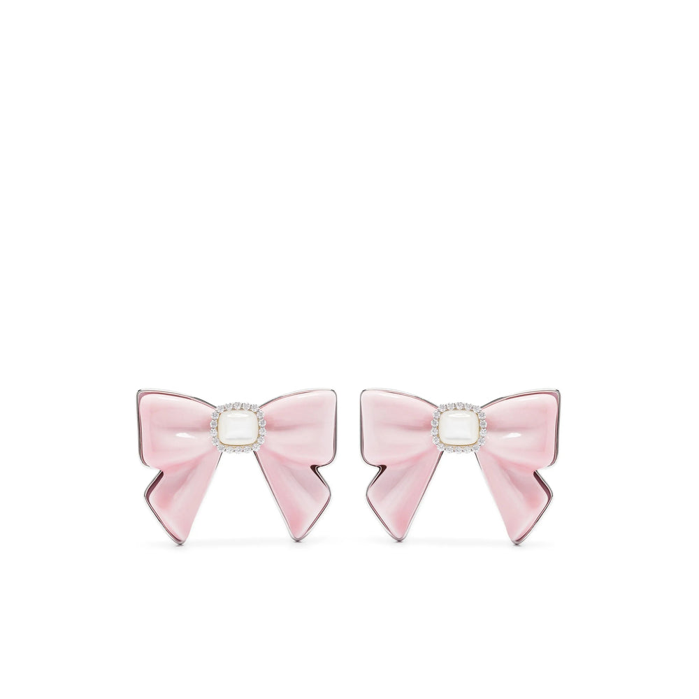Shushu/Tong Earrings - Silver, Pink | Wanan Luxury