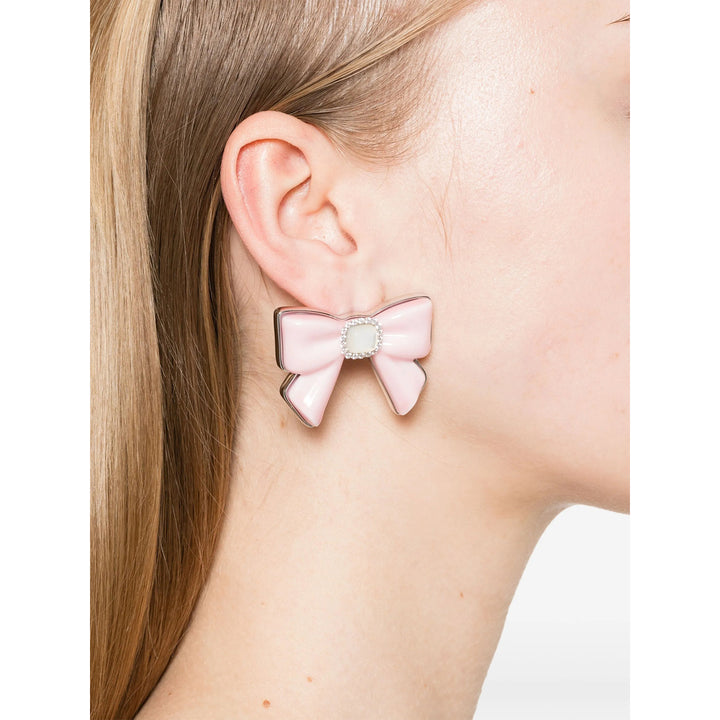 Shushu/Tong Earrings - Silver, Pink | Wanan Luxury