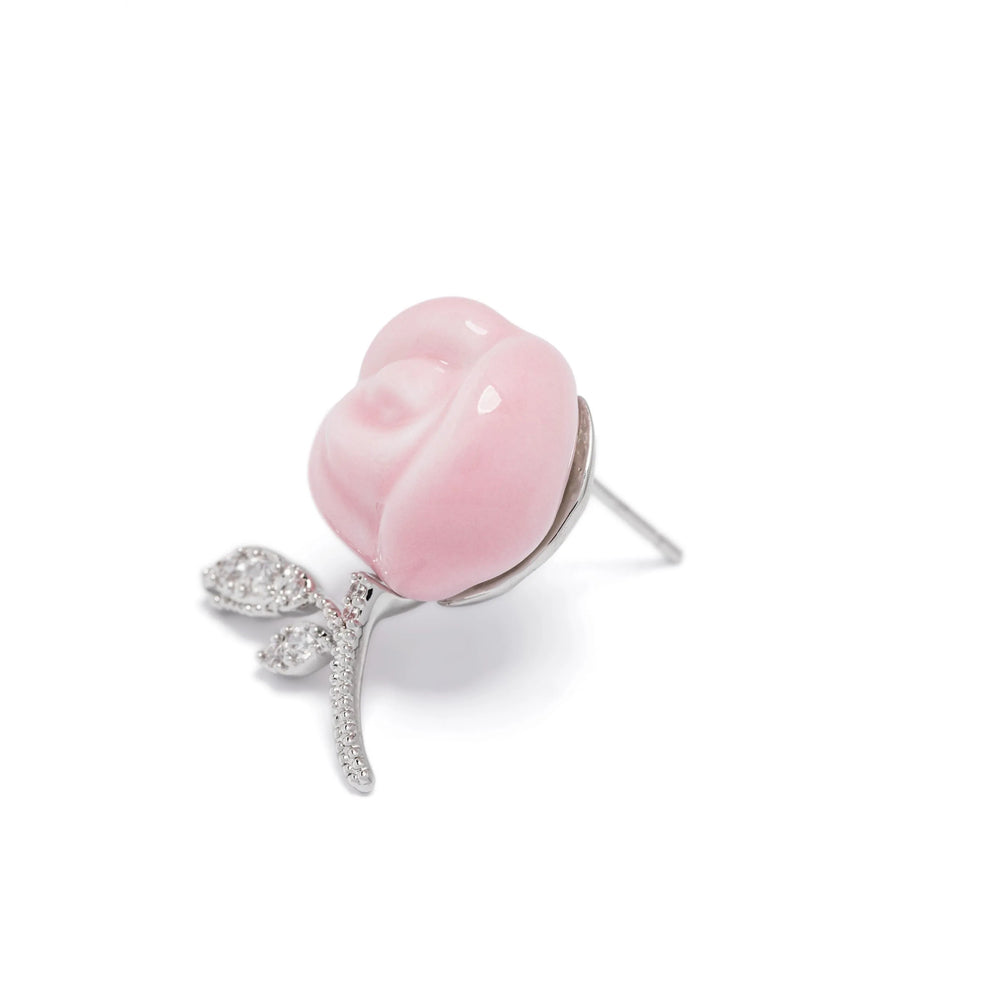 Shushu/Tong Earrings - Silver, Pink | Wanan Luxury