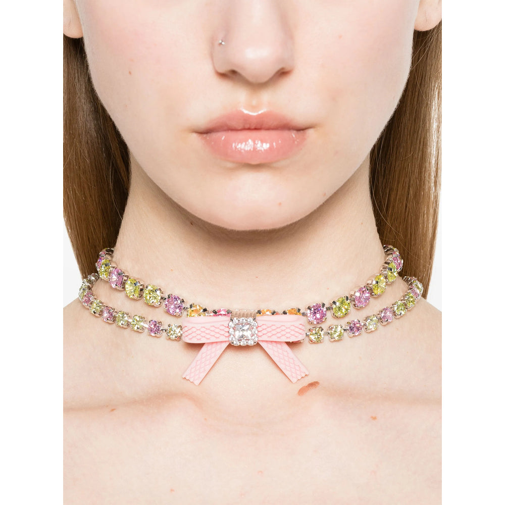 Shushu/Tong Necklaces - Silver, Pink | Wanan Luxury