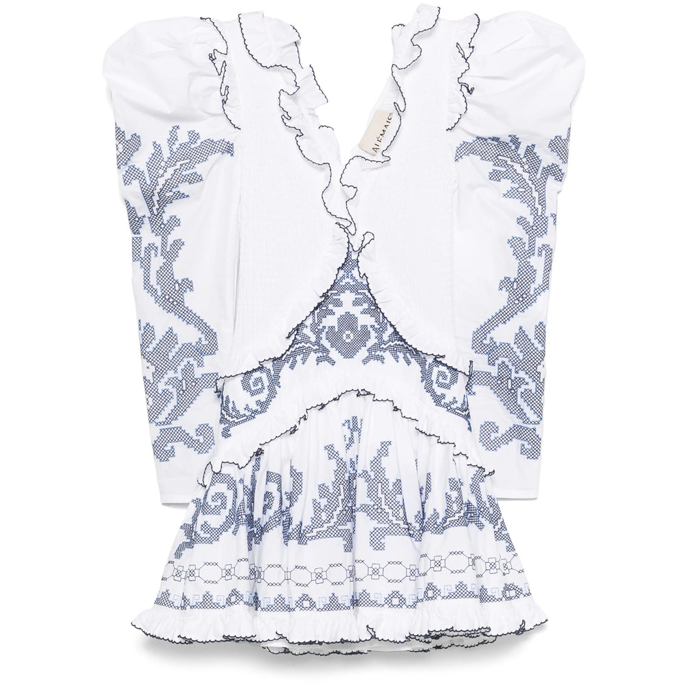 Alemais Abiti - Bianco, Blu | Wanan Luxury